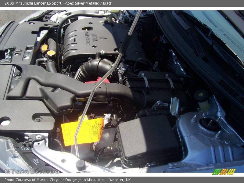 Apex Silver Metallic / Black 2009 Mitsubishi Lancer ES Sport