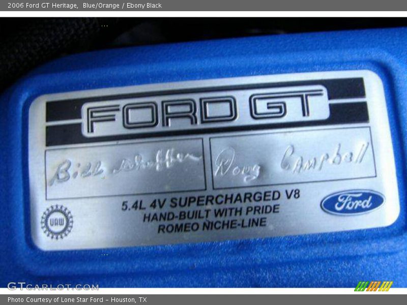 Blue/Orange / Ebony Black 2006 Ford GT Heritage