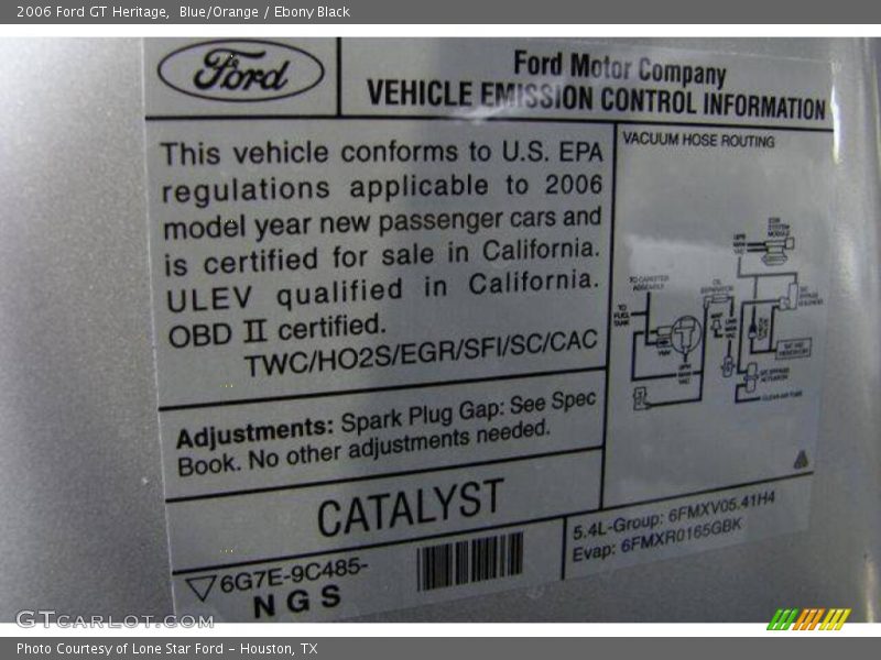 Blue/Orange / Ebony Black 2006 Ford GT Heritage