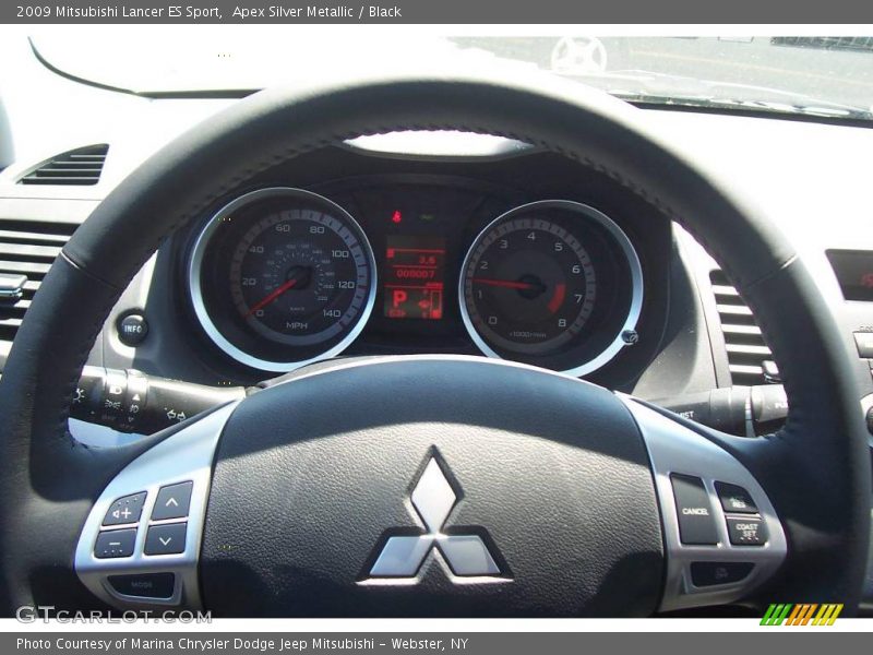Apex Silver Metallic / Black 2009 Mitsubishi Lancer ES Sport