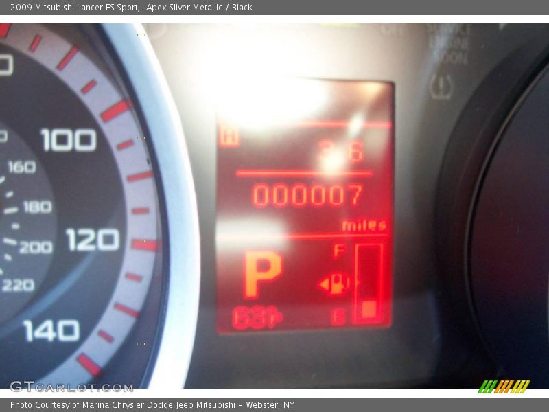 Apex Silver Metallic / Black 2009 Mitsubishi Lancer ES Sport