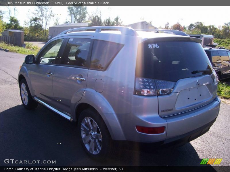 Cool Silver Metallic / Black 2009 Mitsubishi Outlander SE 4WD