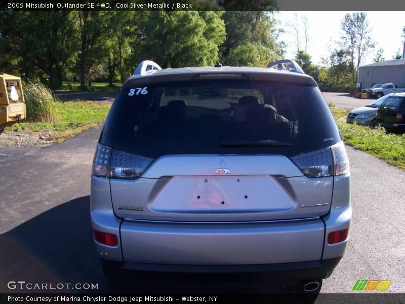 Cool Silver Metallic / Black 2009 Mitsubishi Outlander SE 4WD