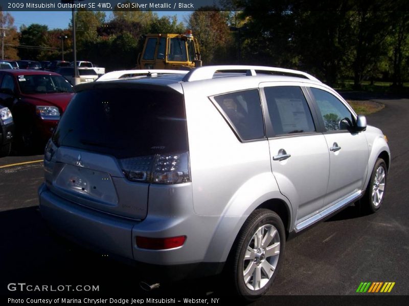 Cool Silver Metallic / Black 2009 Mitsubishi Outlander SE 4WD