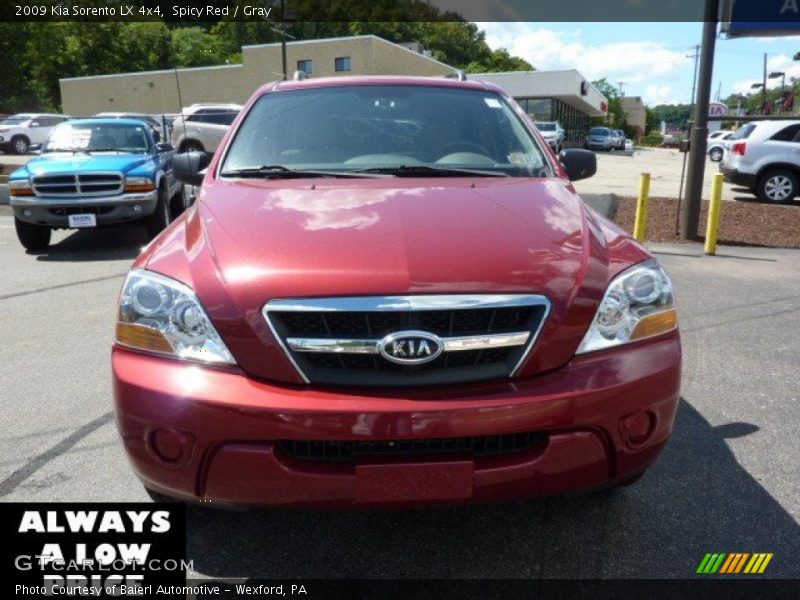 Spicy Red / Gray 2009 Kia Sorento LX 4x4