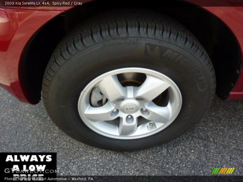 Spicy Red / Gray 2009 Kia Sorento LX 4x4