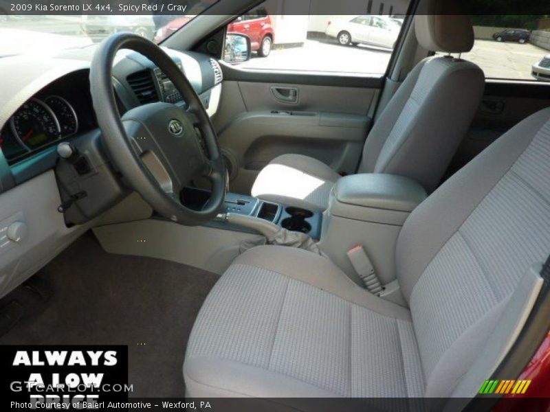 Spicy Red / Gray 2009 Kia Sorento LX 4x4