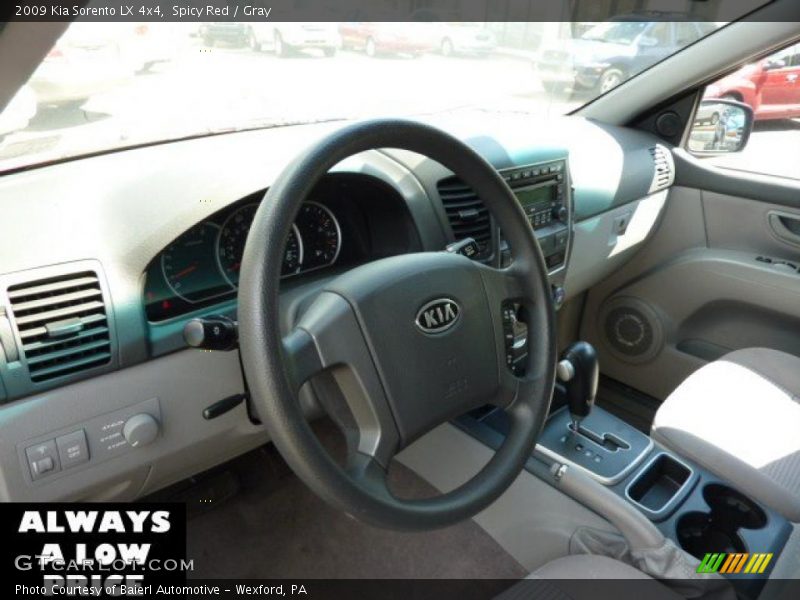 Spicy Red / Gray 2009 Kia Sorento LX 4x4