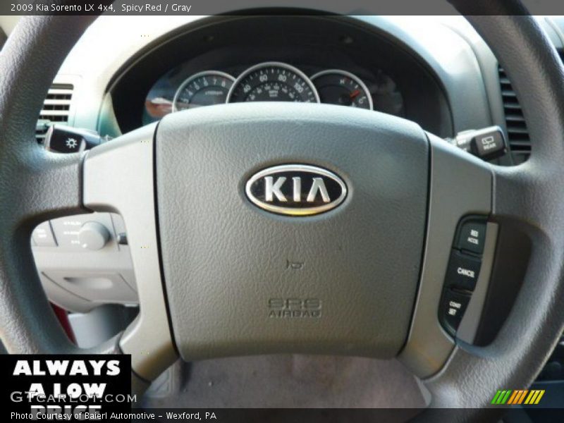 Spicy Red / Gray 2009 Kia Sorento LX 4x4