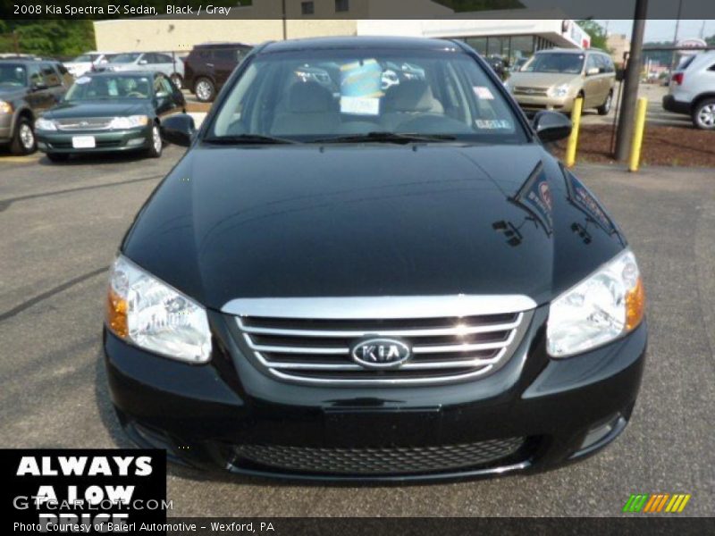 Black / Gray 2008 Kia Spectra EX Sedan