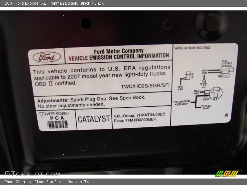 Black / Black 2007 Ford Explorer XLT Ironman Edition