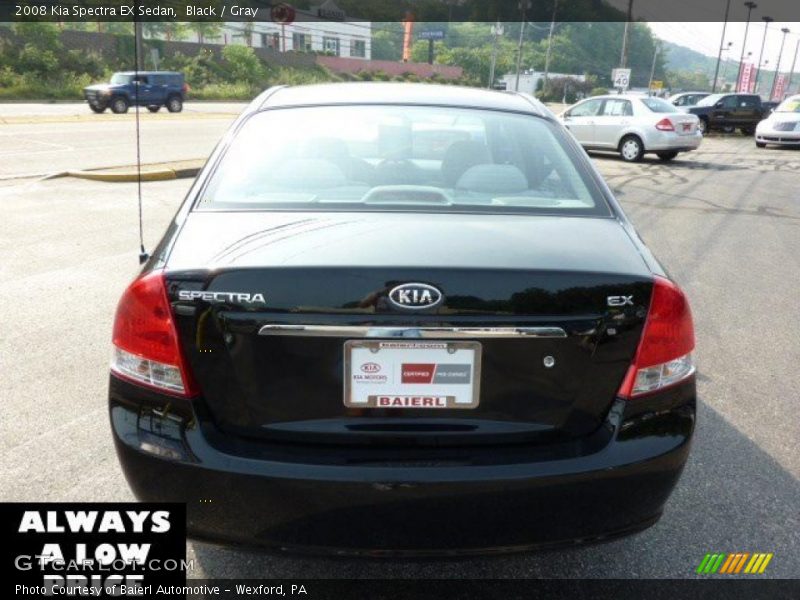 Black / Gray 2008 Kia Spectra EX Sedan
