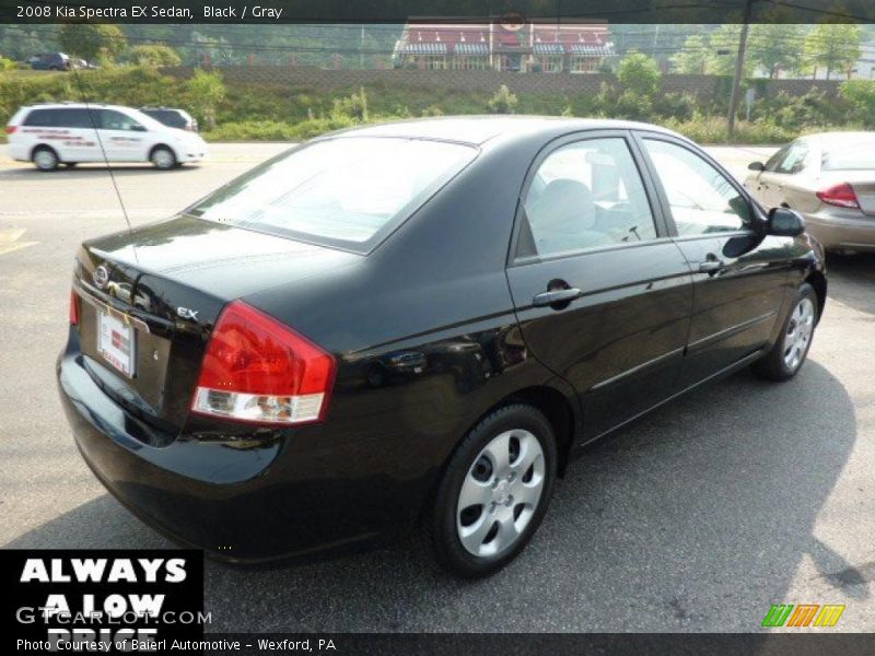 Black / Gray 2008 Kia Spectra EX Sedan