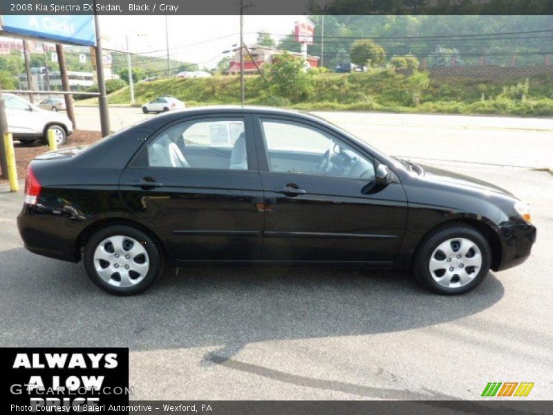 Black / Gray 2008 Kia Spectra EX Sedan