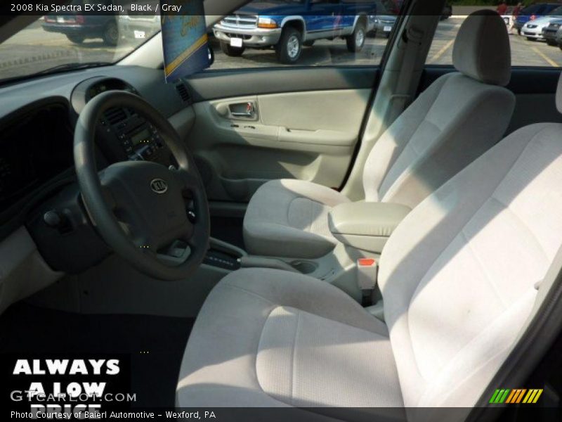 Black / Gray 2008 Kia Spectra EX Sedan