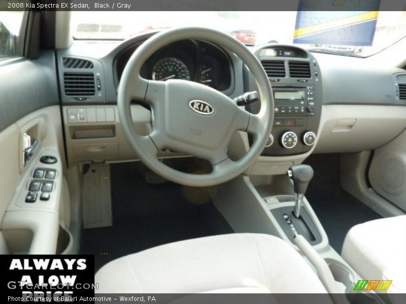 Black / Gray 2008 Kia Spectra EX Sedan