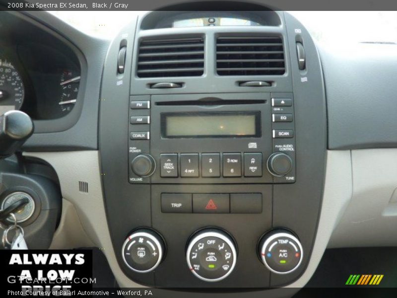 Black / Gray 2008 Kia Spectra EX Sedan