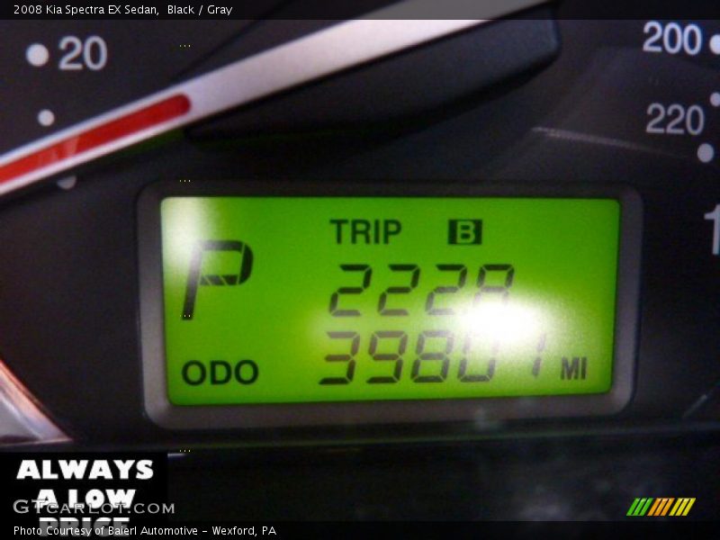 Black / Gray 2008 Kia Spectra EX Sedan