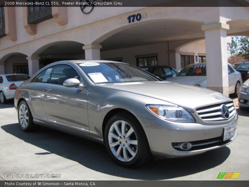 Pewter Metallic / Grey/Dark Grey 2008 Mercedes-Benz CL 550