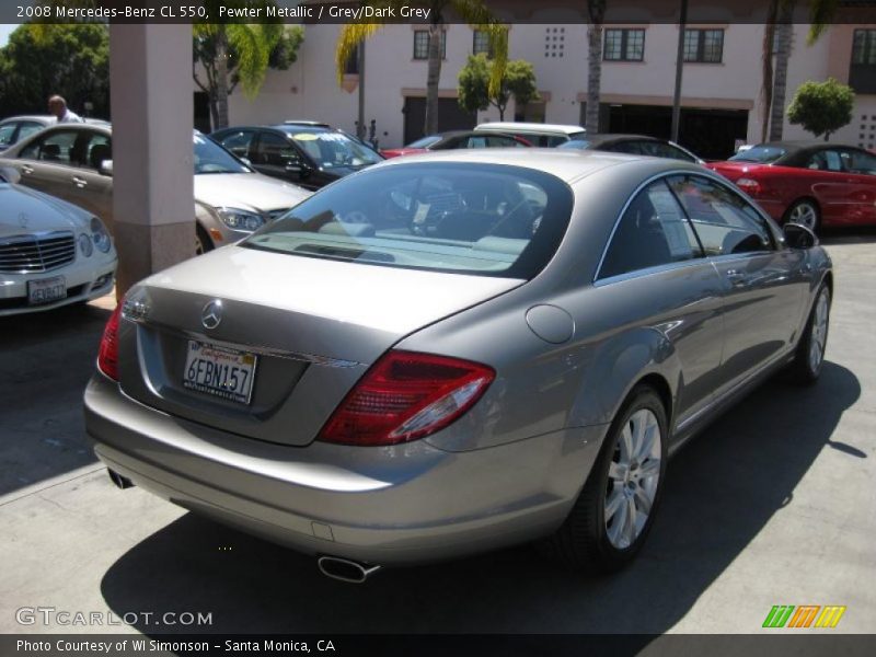 Pewter Metallic / Grey/Dark Grey 2008 Mercedes-Benz CL 550