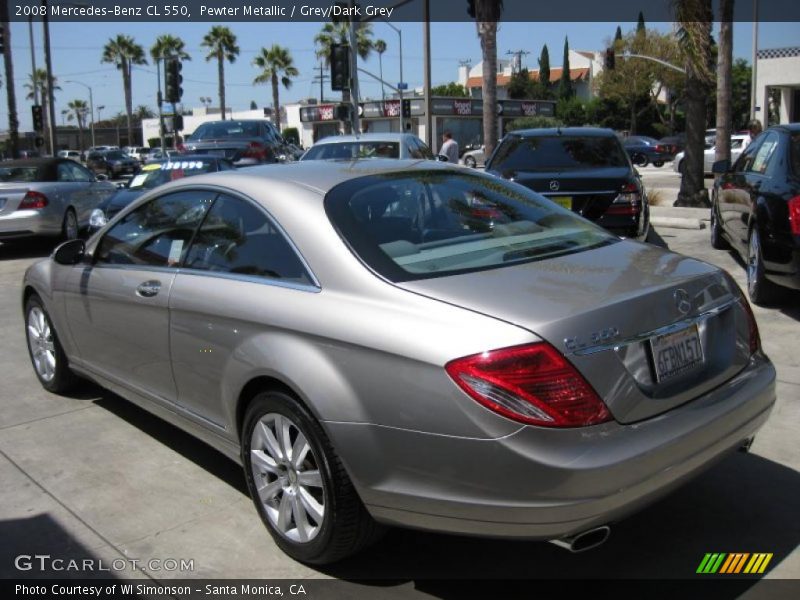 Pewter Metallic / Grey/Dark Grey 2008 Mercedes-Benz CL 550