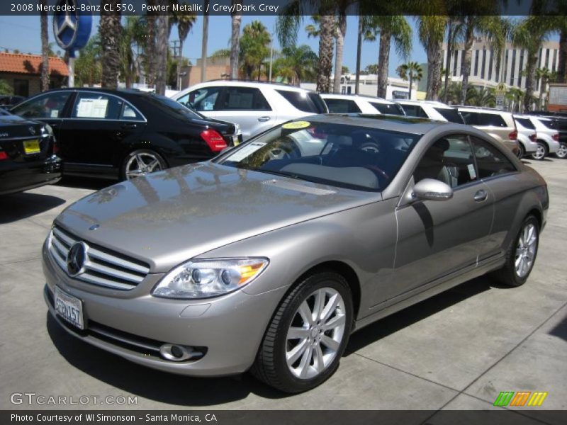 Pewter Metallic / Grey/Dark Grey 2008 Mercedes-Benz CL 550