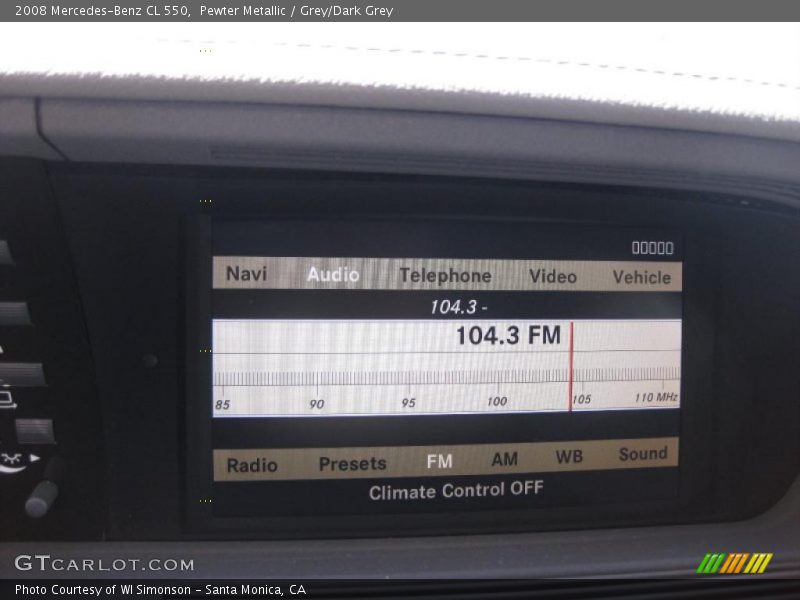 Pewter Metallic / Grey/Dark Grey 2008 Mercedes-Benz CL 550