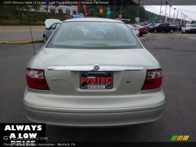 Light Tundra Metallic / Medium Parchment 2005 Mercury Sable LS Sedan