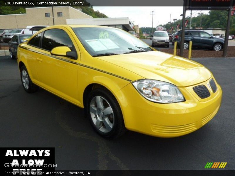 Competition Yellow / Ebony 2008 Pontiac G5