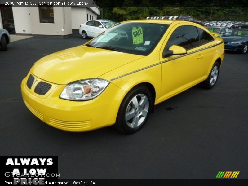 Competition Yellow / Ebony 2008 Pontiac G5