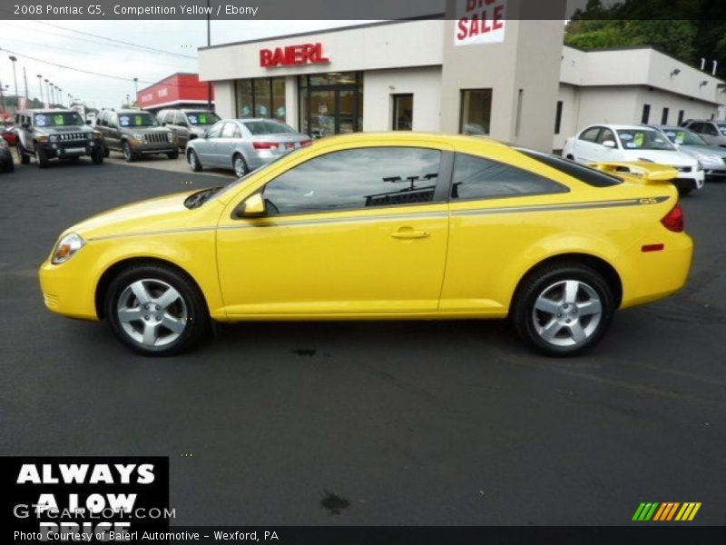 Competition Yellow / Ebony 2008 Pontiac G5