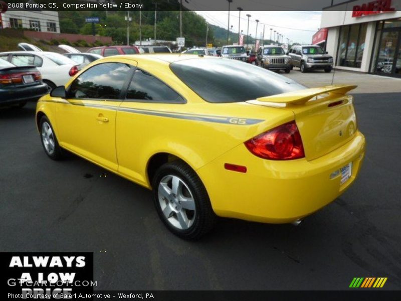 Competition Yellow / Ebony 2008 Pontiac G5