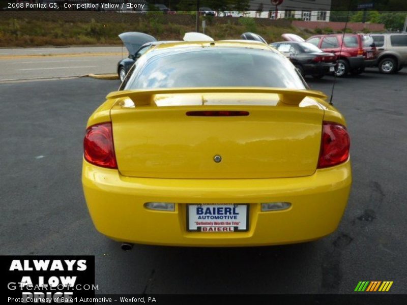 Competition Yellow / Ebony 2008 Pontiac G5