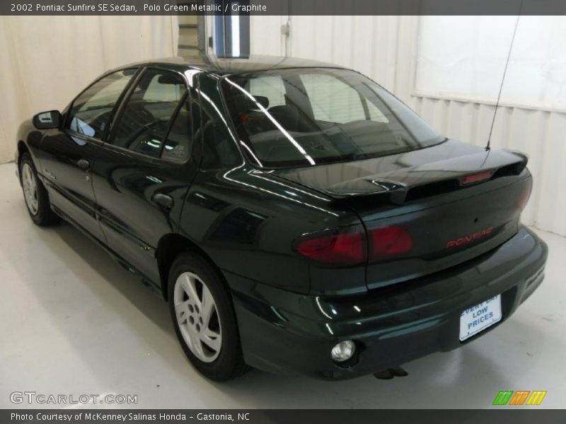 Polo Green Metallic / Graphite 2002 Pontiac Sunfire SE Sedan