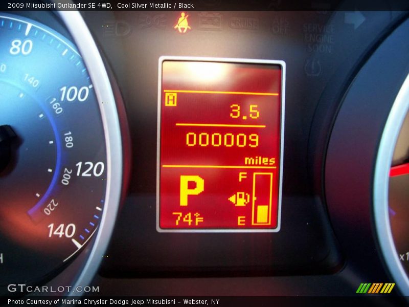 Cool Silver Metallic / Black 2009 Mitsubishi Outlander SE 4WD
