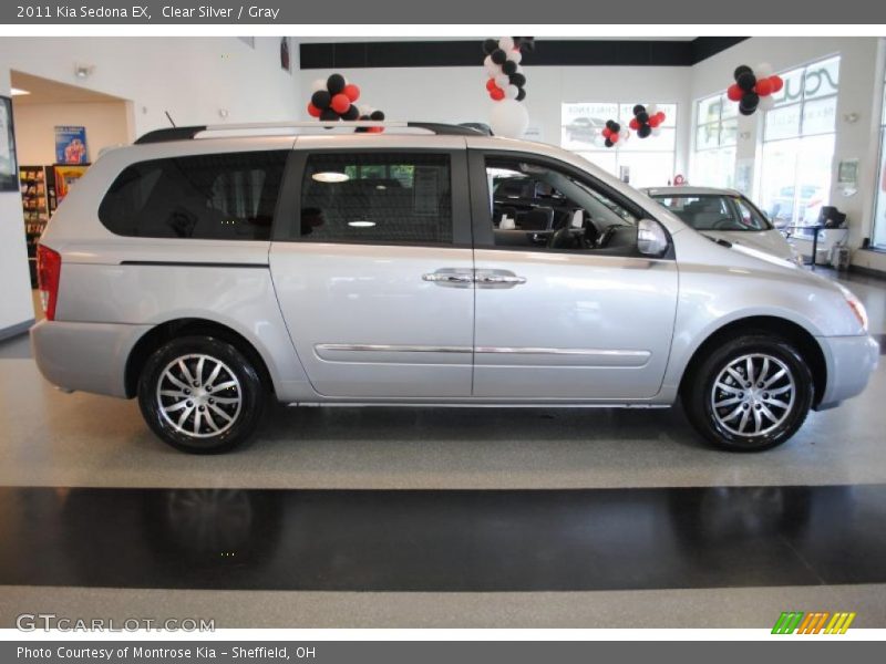 Clear Silver / Gray 2011 Kia Sedona EX
