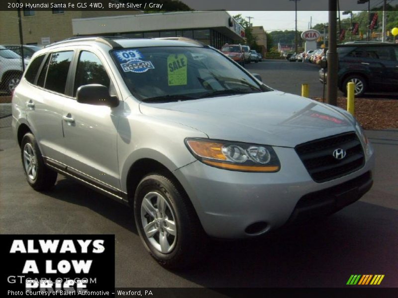 Bright Silver / Gray 2009 Hyundai Santa Fe GLS 4WD