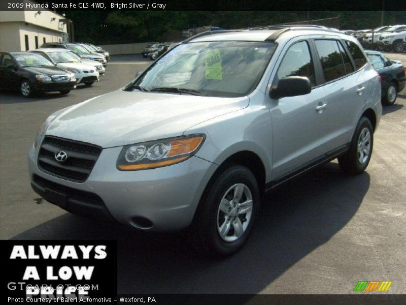 Bright Silver / Gray 2009 Hyundai Santa Fe GLS 4WD