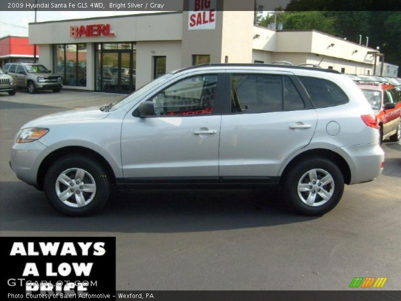 Bright Silver / Gray 2009 Hyundai Santa Fe GLS 4WD