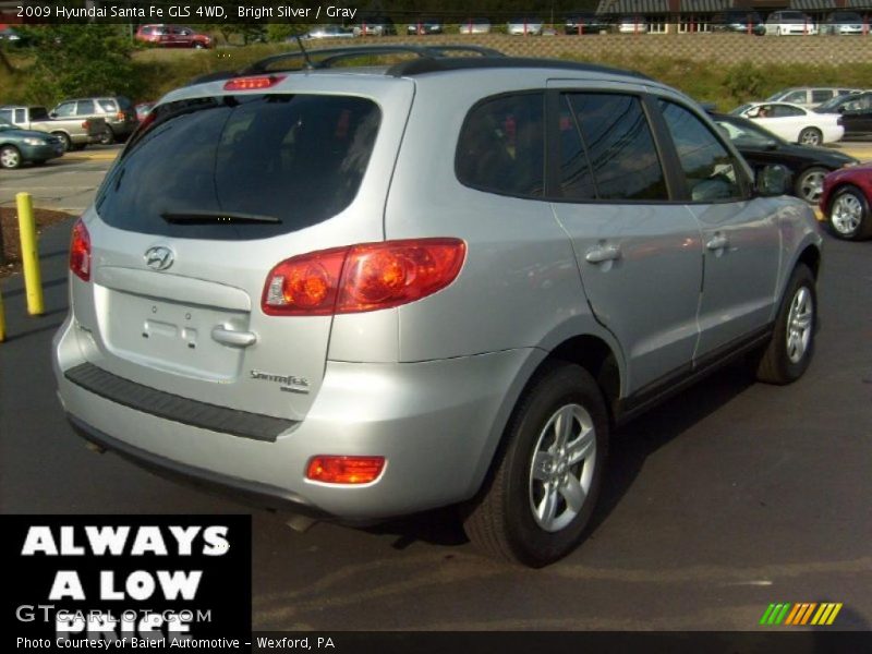 Bright Silver / Gray 2009 Hyundai Santa Fe GLS 4WD