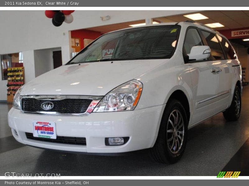 Clear White / Gray 2011 Kia Sedona EX