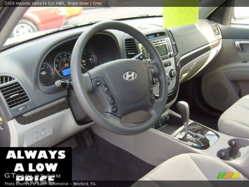Bright Silver / Gray 2009 Hyundai Santa Fe GLS 4WD