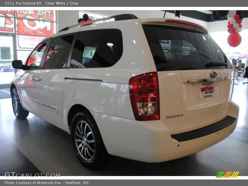 Clear White / Gray 2011 Kia Sedona EX