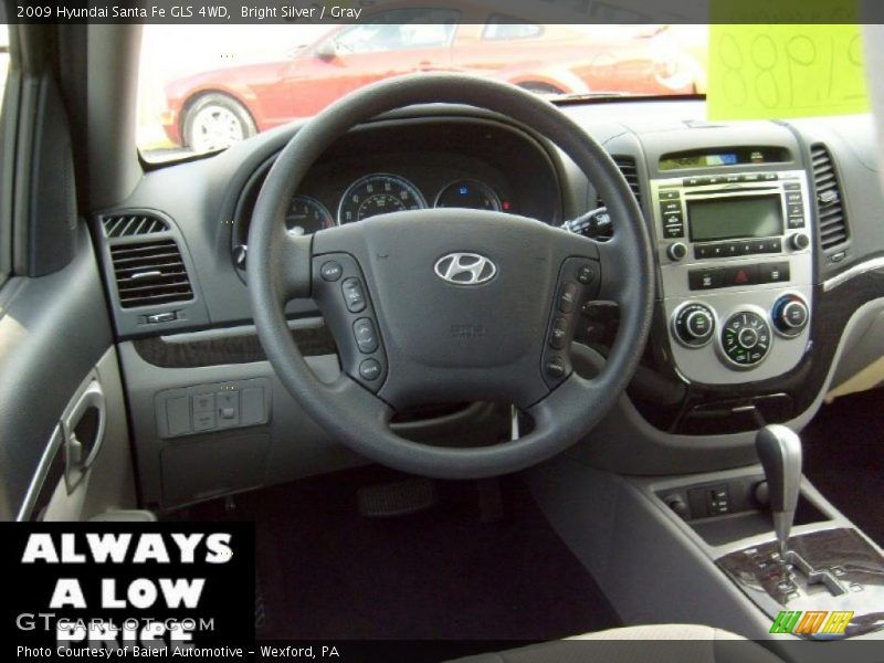 Bright Silver / Gray 2009 Hyundai Santa Fe GLS 4WD