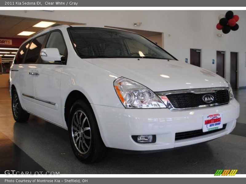 Clear White / Gray 2011 Kia Sedona EX