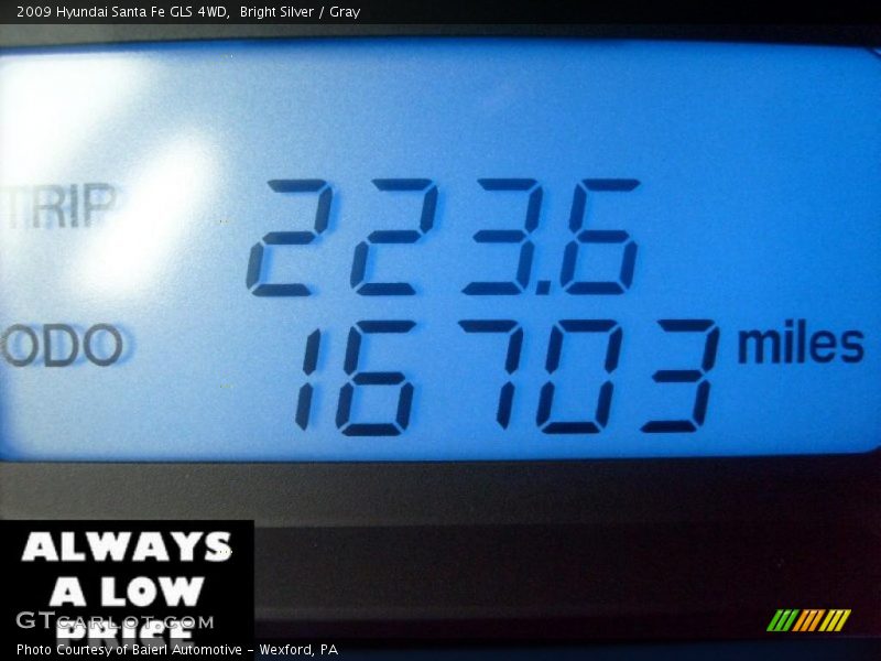 Bright Silver / Gray 2009 Hyundai Santa Fe GLS 4WD