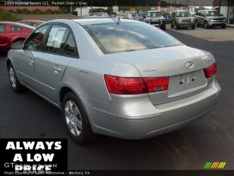 Radiant Silver / Gray 2010 Hyundai Sonata GLS
