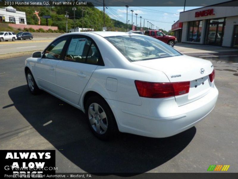 Pearl White / Camel 2010 Hyundai Sonata GLS