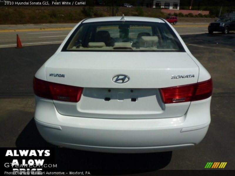 Pearl White / Camel 2010 Hyundai Sonata GLS