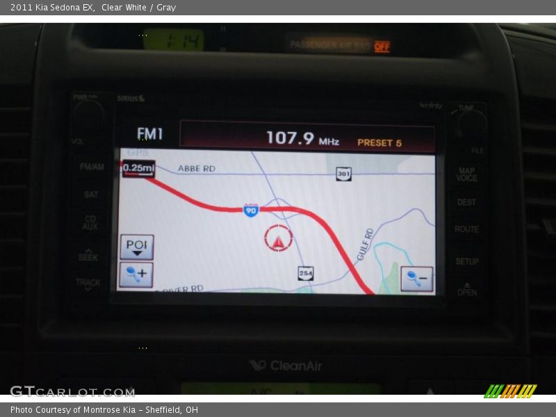 Clear White / Gray 2011 Kia Sedona EX